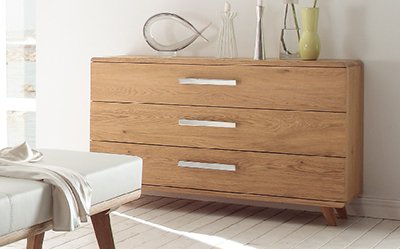 Produktbild für Oak Bianco Kommode Sigma aus Eiche Massivholz von Hasena